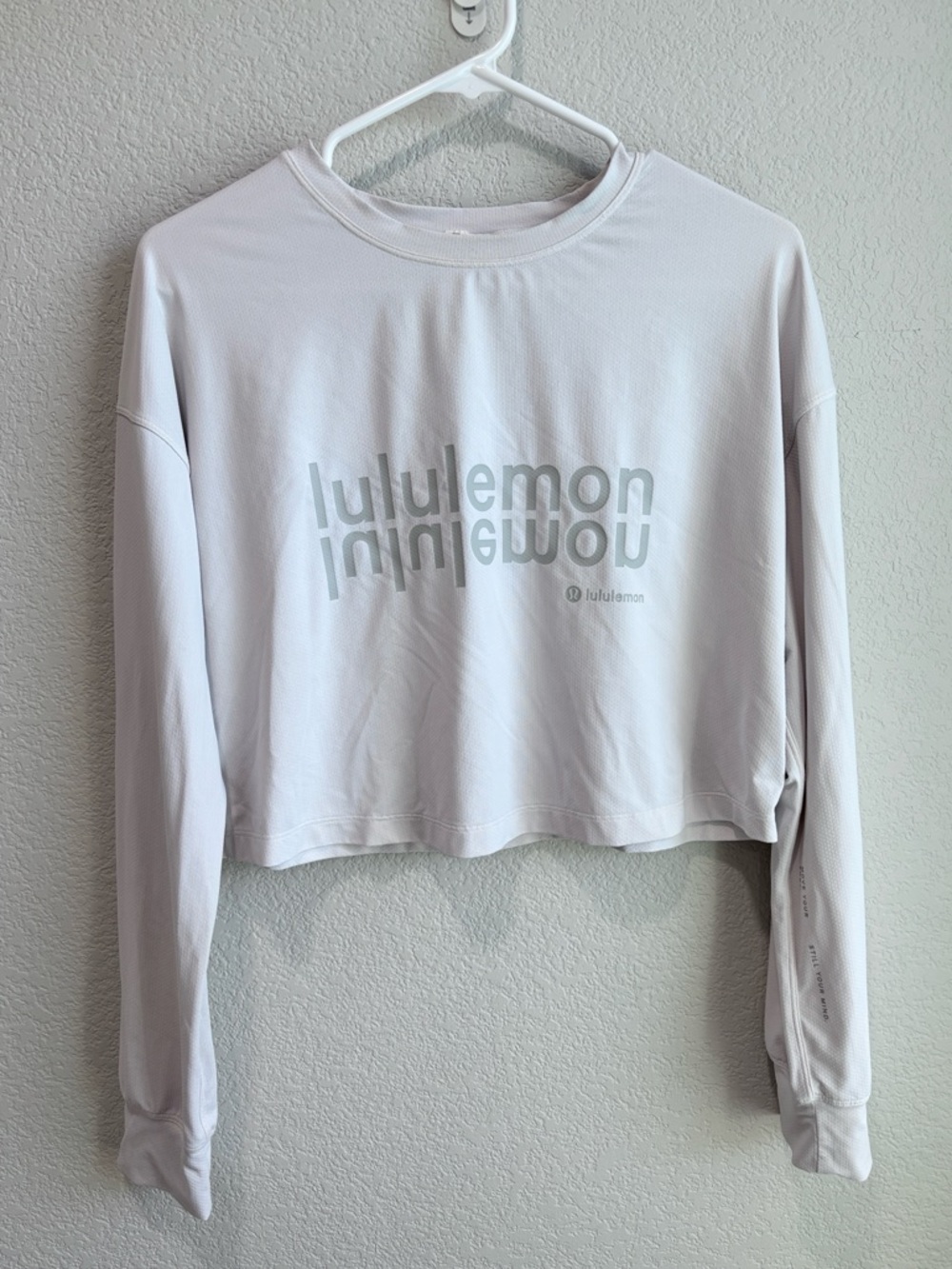 Lululemon Muscle Love Long Sleeve Shirt Motif White Size 4